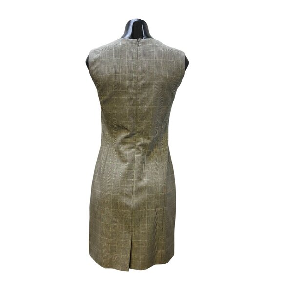 Elegant Brooks Brothers Dress Plaid Sleeveless Gray 2 - Picture 2 of 5
